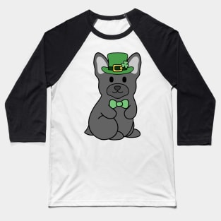 St Patrick French Bulldog Baseball T-Shirt